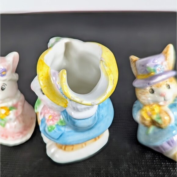 Mercuries Easter Bunny Set - Tea Pot, Salt & Pepper and Creamer Vintage 1994 - Picture 13 of 16
